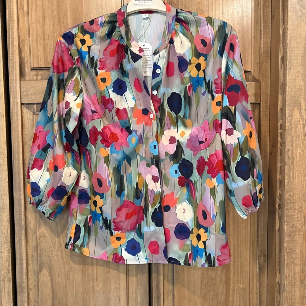 Floral Multicolor Women's Top
